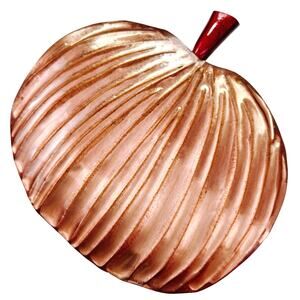 Handmade Apple Pumpkin Fall Fruit Brooch Texture Metal Thanksgiving Harvest Pin
